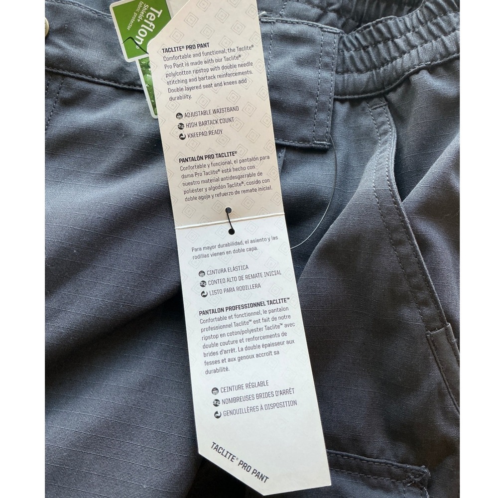 5.11 Tactical Taclite Pro Pant Mens 40x30 Grey Ripstop Cargo Work Pants - Picture 7 of 11